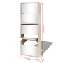 Mueble zapatero 5 cajones con espejo roble 63x17x169,5 cm de vidaXL, Zapateros y organizadores de calzado - Ref: Foro24-27393...