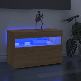 Mueble de TV con luces LED roble Sonoma 60x35x40 cm de , Muebles TV - Ref: Foro24-804415, Precio: 50,47 €, Descuento: %
