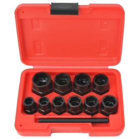 Beschädigter Bolzen- und Mutternausdreher-Satz 11-teilig Stahl von vidaXL, Handwerkzeuge - Ref: Foro24-210378, Preis: 27,25 €...