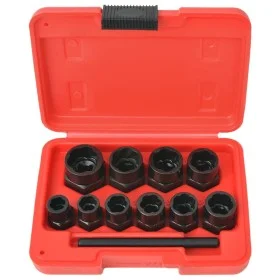 Set of 11 pieces damaged bolt and nut extractor game steel by vidaXL, Hand tools - Ref: Foro24-210378, Price: 26,75 €, Discou...