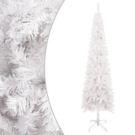 Árbol de Navidad delgado blanco 150 cm