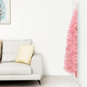 Artificial half Christmas tree with pink stand 120 cm by , Christmas trees - Ref: Foro24-344569, Price: 13,35 €, Discount: %