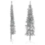 Medio árbol de Navidad artificial con soporte plateado 150 cm de , Arboles de navidad - Ref: Foro24-344595, Precio: 12,95 €, ...