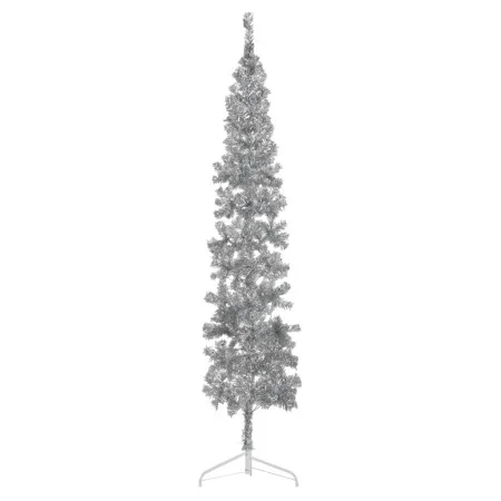 Artificial half Christmas tree with silver stand 210 cm by , Christmas trees - Ref: Foro24-344597, Price: 18,21 €, Discount: %