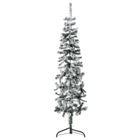Halbdünner künstlicher Weihnachtsbaum mit Schnee 150 cm von , Weihnachtsbäume - Ref: Foro24-344605, Preis: 22,63 €, Rabatt: %