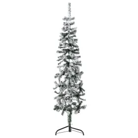 Half thin artificial Christmas tree with snow 150 cm by , Christmas trees - Ref: Foro24-344605, Price: 22,40 €, Discount: %