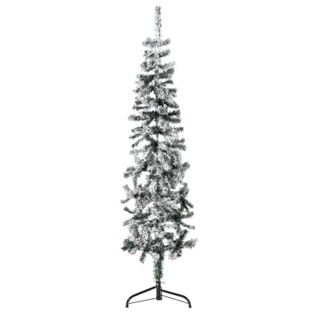 Half thin artificial Christmas tree with snow 150 cm by , Christmas trees - Ref: Foro24-344605, Price: 22,63 €, Discount: %