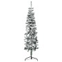 Half thin artificial Christmas tree with snow 150 cm by , Christmas trees - Ref: Foro24-344605, Price: 22,63 €, Discount: %