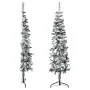 Half thin artificial Christmas tree with snow 150 cm by , Christmas trees - Ref: Foro24-344605, Price: 22,40 €, Discount: %