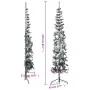 Mitad árbol Navidad artificial delgado con nieve 210 cm de , Arboles de navidad - Ref: Foro24-344607, Precio: 29,02 €, Descue...