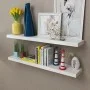 2pcs White MDF Floating Wall Shelves for Books/DVD by , Shelves and shelves - Ref: Foro24-242185, Price: 51,97 €, Discount: %