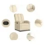 Cream Fabric Recliner by , Armchairs - Ref: Foro24-371736, Price: 185,14 €, Discount: %