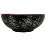 Rundes Aufsatzwaschbecken aus roter und schwarzer Keramik, Φ41x14 cm von , Sinkt - Ref: Foro24-155051, Preis: 104,64 €, Rabat...