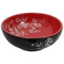Red and black ceramic round countertop washbasin Φ41x14 cm by , Sinks - Ref: Foro24-155051, Price: 104,64 €, Discount: %
