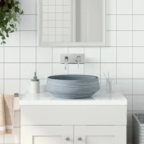 Round gray ceramic countertop washbasin Φ41x14 cm by , Sinks - Ref: Foro24-155066, Price: 101,08 €, Discount: %