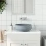 Lavabo sobre encimera redondo cerámica gris Φ41x14 cm de , Lavabos - Ref: Foro24-155066, Precio: 100,96 €, Descuento: %