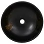 Black ceramic round countertop washbasin Φ41x14 cm by , Sinks - Ref: Foro24-155058, Price: 109,01 €, Discount: %