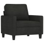 Black fabric armchair with stool 60 cm by , Sofas - Ref: Foro24-3201033, Price: 195,86 €, Discount: %