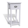 Weißer Nachttisch mit 1 Schublade von vidaXL, Nachttische - Ref: Foro24-242040, Preis: 55,38 €, Rabatt: %
