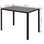 Conjunto de mesa de comedor siete piezas negro de vidaXL, muebles para cocinas y comedores - Ref: Foro24-242987, Precio: 290,...