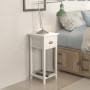 Weißer Nachttisch mit 1 Schublade von vidaXL, Nachttische - Ref: Foro24-242040, Preis: 55,38 €, Rabatt: %