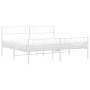 Metallbettgestell mit Kopf- und Fußteil weiß 193x203 cm von , Betten und Lattenroste - Ref: Foro24-372350, Preis: 117,29 €, R...