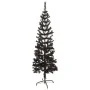Black slim Christmas tree 150 cm by , Christmas trees - Ref: Foro24-329218, Price: 23,52 €, Discount: %