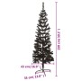Schwarzer schlanker Weihnachtsbaum 150 cm von , Weihnachtsbäume - Ref: Foro24-329218, Preis: 23,91 €, Rabatt: %