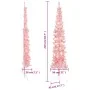 Medio árbol de Navidad artificial con soporte rosa 210 cm de , Arboles de navidad - Ref: Foro24-344572, Precio: 17,84 €, Desc...