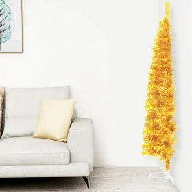 Artificial half Christmas tree with golden stand 180 cm by , Christmas trees - Ref: Foro24-344591, Price: 16,24 €, Discount: %