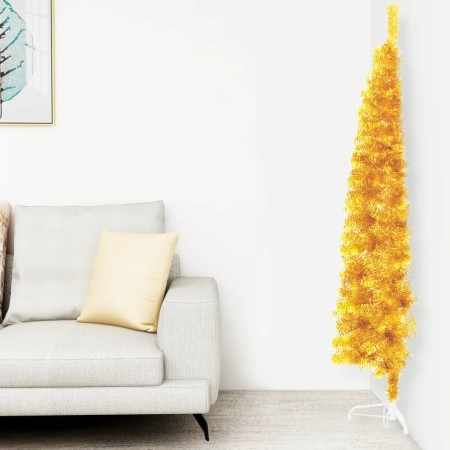 Künstlicher halber Weihnachtsbaum mit goldenem Ständer 180 cm von , Weihnachtsbäume - Ref: Foro24-344591, Preis: 16,38 €, Rab...