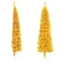 Artificial half Christmas tree with golden stand 240 cm by , Christmas trees - Ref: Foro24-344593, Price: 20,79 €, Discount: %