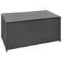 Garten-Aufbewahrungsbox aus schwarzem synthetischem Rattan 120x50x60 cm von vidaXL, Aufbewahrungsboxen für den Außenbereich -...