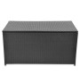 Garten-Aufbewahrungsbox aus schwarzem synthetischem Rattan 120x50x60 cm von vidaXL, Aufbewahrungsboxen für den Außenbereich -...