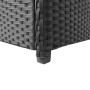 Garten-Aufbewahrungsbox aus schwarzem synthetischem Rattan 120x50x60 cm von vidaXL, Aufbewahrungsboxen für den Außenbereich -...