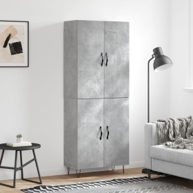 Hohes Sideboard aus betongrauem Sperrholz, 69,5 x 34 x 180 cm von , Sideboards - Ref: Foro24-3198061, Preis: 154,08 €, Rabatt: %