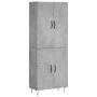 Aparador alto madera contrachapada gris hormigón 69,5x34x180 cm de , Aparadores - Ref: Foro24-3198061, Precio: 152,06 €, Desc...