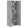 Aparador alto madera contrachapada gris hormigón 69,5x34x180 cm de , Aparadores - Ref: Foro24-3198061, Precio: 152,06 €, Desc...