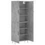 Aparador alto madera contrachapada gris hormigón 69,5x34x180 cm de , Aparadores - Ref: Foro24-3198061, Precio: 154,08 €, Desc...