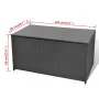 Garten-Aufbewahrungsbox aus schwarzem synthetischem Rattan 120x50x60 cm von vidaXL, Aufbewahrungsboxen für den Außenbereich -...