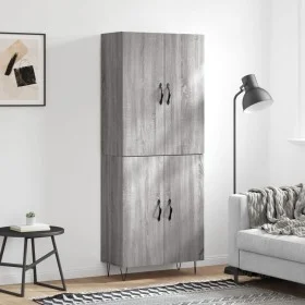 Hohes Sideboard aus sonomagrauem Sperrholz, 69,5 x 34 x 180 cm von , Sideboards - Ref: Foro24-3198063, Preis: 142,57 €, Rabat...