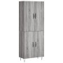 Aparador alto madera contrachapada gris sonoma 69,5x34x180 cm de , Aparadores - Ref: Foro24-3198063, Precio: 151,04 €, Descue...