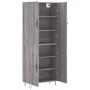 High sideboard sonoma gray plywood 69.5x34x180 cm by , Sideboards - Ref: Foro24-3198063, Price: 144,33 €, Discount: %