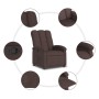 Sillón reclinable de tela marrón oscuro de , Sillones - Ref: Foro24-371732, Precio: 188,48 €