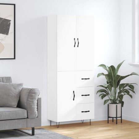 Hohes weißes Sperrholz-Sideboard 69,5 x 34 x 180 cm von , Sideboards - Ref: Foro24-3198089, Preis: 171,26 €, Rabatt: %
