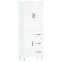 Hohes weißes Sperrholz-Sideboard 69,5 x 34 x 180 cm von , Sideboards - Ref: Foro24-3198089, Preis: 171,26 €, Rabatt: %