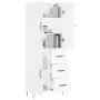 Tall white plywood sideboard 69.5x34x180 cm by , Sideboards - Ref: Foro24-3198089, Price: 169,00 €, Discount: %
