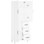 Hohes weißes Sperrholz-Sideboard 69,5 x 34 x 180 cm von , Sideboards - Ref: Foro24-3198089, Preis: 171,26 €, Rabatt: %