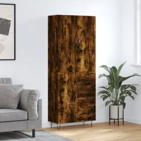 Aparador alto madera contrachapada roble ahumado 69,5x34x180 cm de , Aparadores - Ref: Foro24-3198094, Precio: 164,04 €, Desc...