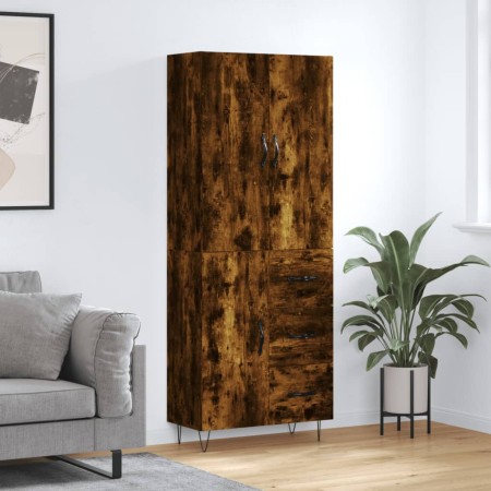 Tall smoked oak plywood sideboard 69.5x34x180 cm by , Sideboards - Ref: Foro24-3198094, Price: 166,46 €, Discount: %